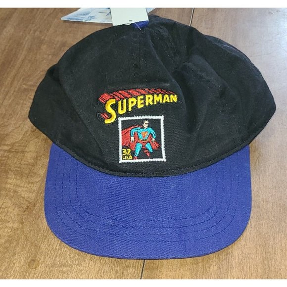 Vintage DC Comics Hat Superman Stamp Collectibles 1998 USA